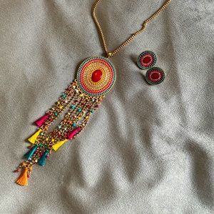 Necklace and matching earrings